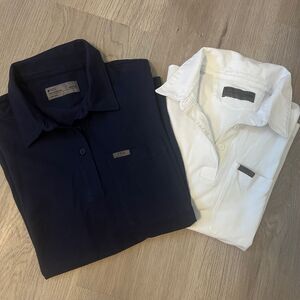 2 figs scrubs long sleeve collar shirts